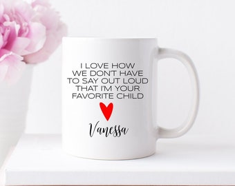 Mothers day gift-Personalized gifts for mom-Mothers day gift-Favorite Daughter Mug-Coffee mug for mom-Mothers day gift from daughter