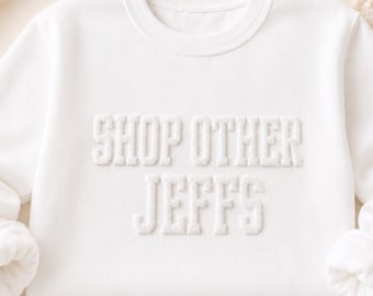 Custom Embossed Puff Sweatshirt – Personalized Team Name Shirt, 3d Lettering Custom Sweatshirt, Black and White School Mascot TShirt