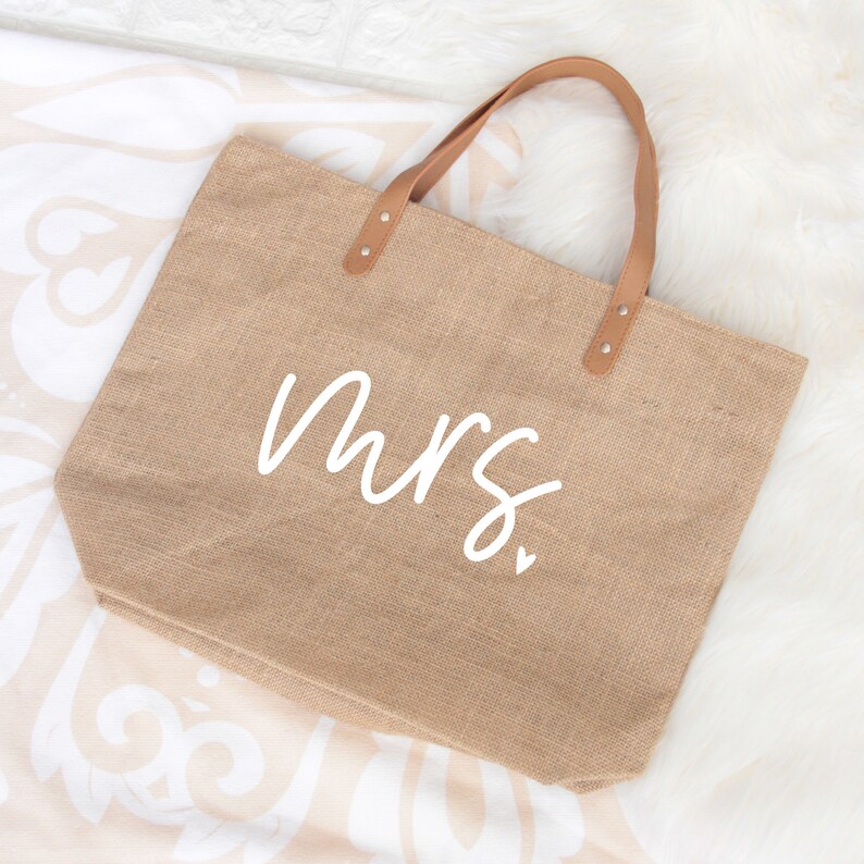 Mrs Straw Bag Beach Tote Bride Bag Bride Gift Bag Honeymoon Etsy