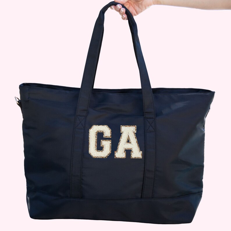 Nylon Tote Bag With Zipper Personalized Tie Dye Tote Bag Nylon Etsy