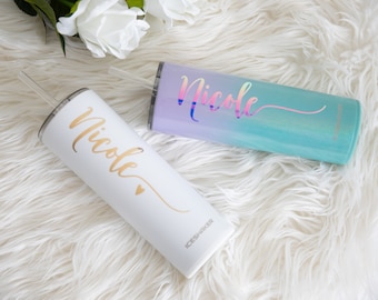 personalized tumbler tumbler with straw glitter tumbler wine tumbler coffee tumbler teacher tumbler nurse tumbler as seen on Shark Tank