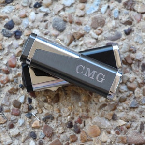 Cigar Lighters Torch Personalized Gift for Him Personalized Cigar Torch Lighter and Cutter Groomsmen Gift Christmas Stocking Stuffers Him Gunmetal