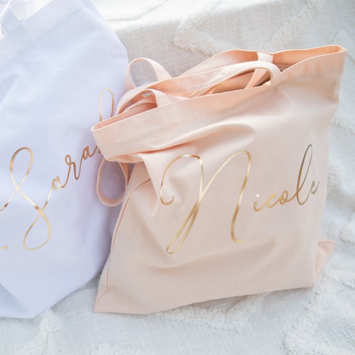 Bridesmaid tote bags bridesmaid gifts bridesmaid gift minimalist bridesmaid tote Maid of Honor Tote Personalized Bridesmaid Bag Bridal Party