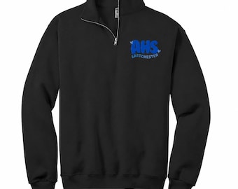 Unisex 1/4 Zip in Navy, Black, or White, with Logo 19 and 21 (on left breast)