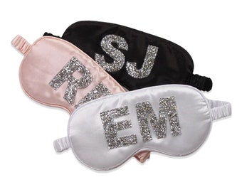 Personalized Sleep Mask SATIN - Bride Sleep Mask - Bridesmaid Gifts - Custom Personalized Gift For - Inexpensive Bridesmaid Gifts - Unique