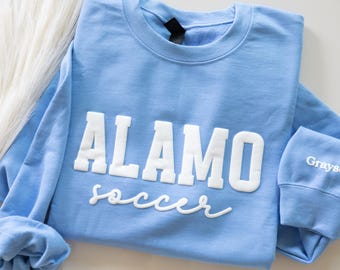 Team Shirt Sports Personalized Team Sweatshirt Football Soccer Lacrosse Baseball Puff 3D Mascot School Spiritwear Mom Football Sweatshirt