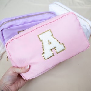 Personalized Nylon Pouch Gift Bags Custom Make Up Pouches for Women Teen Birthday Gift Monogram Cosmetic Bag Bridesmaid Gift Idea
