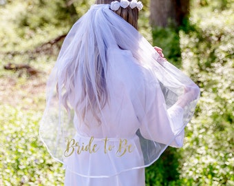 Bachelorette Party Veil - Bride Veil - Bachelorette Veil - Bride Veil -Bride Party Veil - Bridal Shower Veil - Bride to Be Veil with flowers