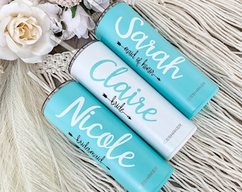 Personalized Tumbler with Straw, Bridesmaid Tumbler, Bridesmaid Gift, Insulated Tumbler, Bridal Party, Bachelorette Party, Wedding Tumbler
