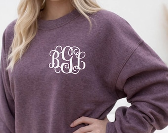 Monogrammed Sweatshirt ~ Monogram Sweater ~ Crewneck ~ Gift for Her ~ Gift Under 20