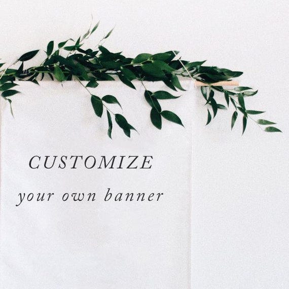 Custom Linen Banner Backdrop For Weddings Or Home Etsy