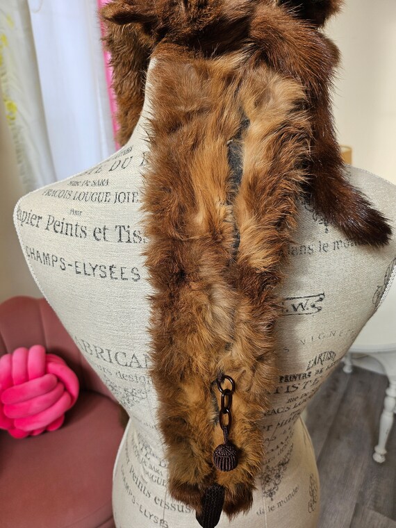 Vintage Mink Stole Genuine Fur Scarf Animal Wrap Shoulder Vintage Mink Stole Genuine Fur Scarf Animal Wrap Shoulder