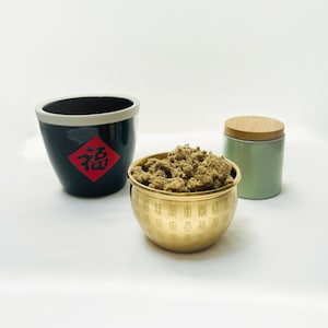 YUANWELLNESS: Mini Moxa Container, Brass or Ceramic Jar for Moxibustion