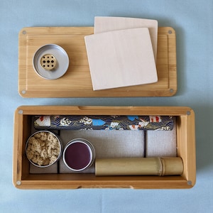 YUANWELLNESS: All-in-one Moxa Bamboo Box Kit for Moxa, acupuncture, massage, aromatherapy