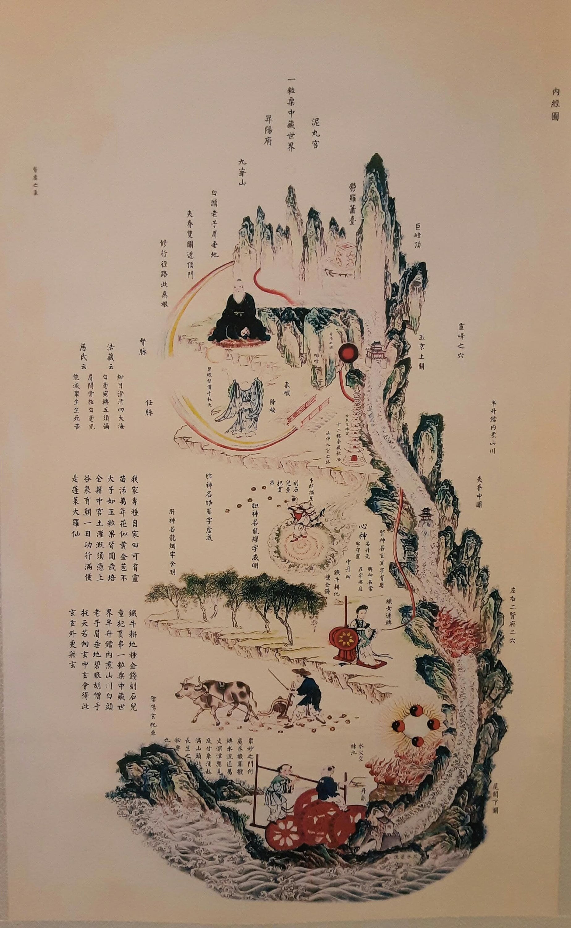 内景図：道教の内なる風景、中国医学芸術 - Etsy 日本