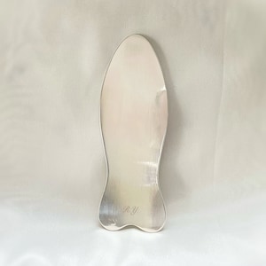 YUANWELLNESS: Custom Handmade Personalized Pure Silver Guasha Massage Tool, Acupuncture, Acupressure