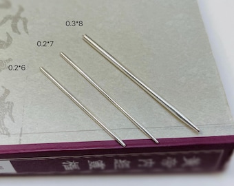 YUAN WELLNESS: Custom Size Pure Silver Teishin, Tool, Stick, Needle for Acupuncture, Massage, Acupressure