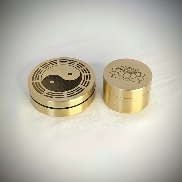 YUANWELLNESS: Brass Boxes for Loose Moxa, Direct Moxa, Acupuncture, Moxabustion