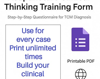 Trainingsformulier acupunctuur klinisch denken: uitgebreid pdf- en Google-formulier voor TCM-studenten en -beoefenaars
