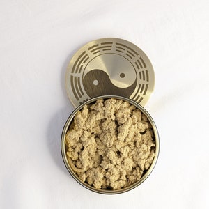 YUANWELLNESS: Brass Taiji Yinyang Boxes for Loose Moxa, Direct Moxa, Acupuncture, Moxabustion