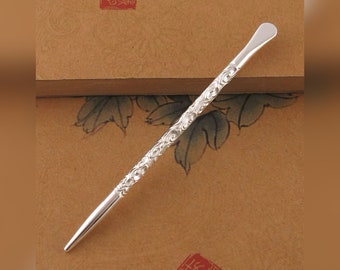 YUAN WELLNESS: Handmade  Pure Silver Teishin, Tool, Stick, Needle for Acupuncture, Massage, Acupressure