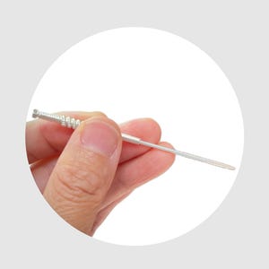 YUANWELLNESS: Handgefertigte Reine Silber Kontakt Nadel, Teishin, Werkzeug, für Akupunktur, Massage, Akupressur