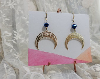 Boho moon earrings