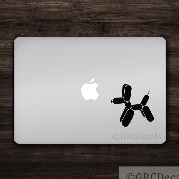 Balloon Dog - Mac Apple Logo Cover Ordinateur portable Vinyl Decal Sticker Macbook Decal Unique Clown Pet Puppy Cat Kitten Bumper Stickers Window Decals