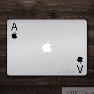 Carte Ace Apple Mac Apple Logo housse pour ordinateur portable Sticker vinyle autocollant Sticker MacBook costume unique King Queen Jack Spade Diamond Club Poker Love image 1