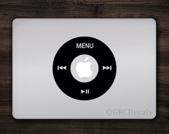 iPod Wheel Macbook-sticker - vintage hoes met Apple-logo