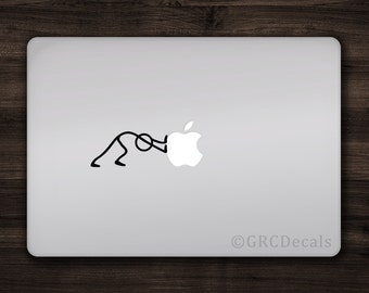 Stick Figure Pushing Mac Apple Logo Cover Laptop Vinyl Decal - Etsy Stick Figure Pushing Mac Apple Logo Cover Laptop Vinyl Decal - Etsy