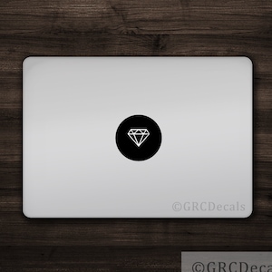 Diamond Decal Mac Apple Logo Cover Laptop Vinyl Decal Sticker Macbook Decal Unique Shape Gem Design Money