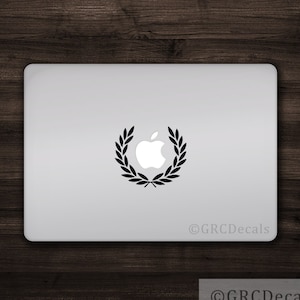 Laurel - Mac Apple Logo Cover Laptop Vinyl Decal Sticker Macbook Unique Face Aviator Round Style Funny