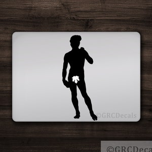 David Statue - Mac Apple Logo Cover Laptop Vinyl Decal Sticker Macbook Decal Michelangelo Renaissance Fine Art Fig Leaf