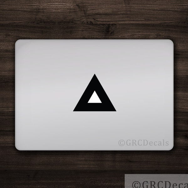 Triangle - Mac Apple Logo Cover Laptop Vinyl Decal Sticker Macbook Unique Shape Square Hexagon Triangle 3D Cube Circle