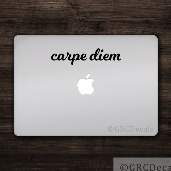 Carpe Diem - Vinyl Decal Sticker Macbook Mac Apple Laptop Unique Sieze the Day