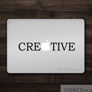 Creative - Mac Apple Logo Cover Laptop Vinyl Decal Sticker Macbook Unique Create Magic