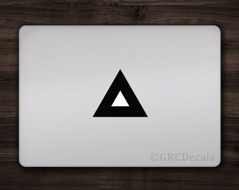 Triangle - Mac Apple Logo Cover Laptop Vinyl Decal Sticker Macbook Unique Shape Square Hexagon Triangle 3D Cube Circle