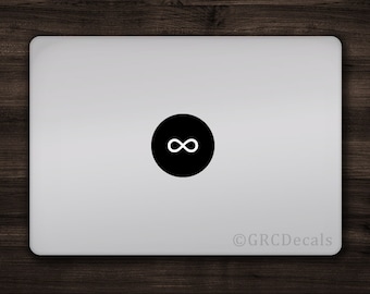 Infinity Mac Apple Logo Cover Laptop Vinyl Decal Sticker Macbook Unique Shape Science Space Math Forever