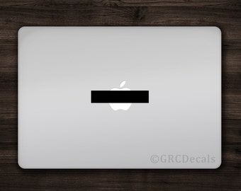 Sticker barre de censure Mac Apple Logo housse pour ordinateur portable Sticker vinyle Sticker Macbook Xed barré Ex unique