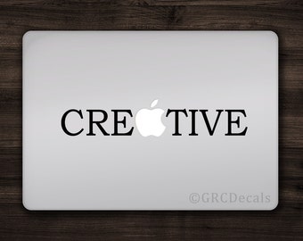 Creative - Mac Apple Logo Cover Laptop Vinyl Decal Sticker Macbook Unique Create Magic