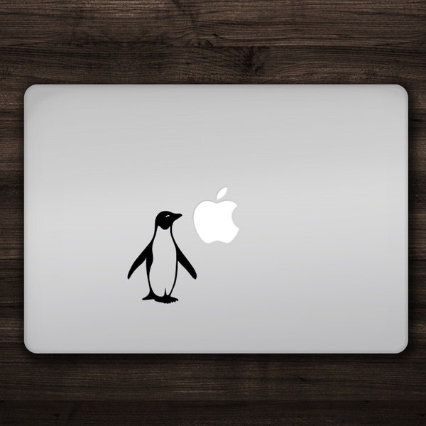 Penguin - Vinyl Decal Sticker Macbook Mac Apple Laptop Unique Cute Penguin Bumper Sticker Window Decal Penguin Sticker