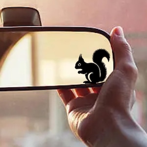 Ekorre! Backspegeldekal Minidekal för backspegel eller sidospegel Minidekal för mobiltelefon eller hörlursfodral