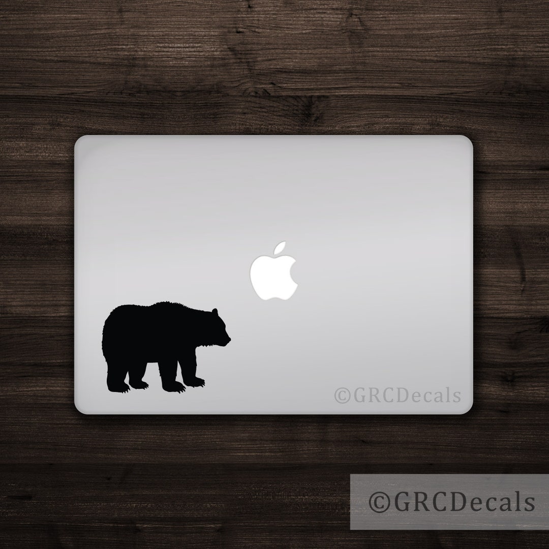 Bear Decal Mac Apple Logo Cover Laptop Vinyl Decal Sticker MacBook ...