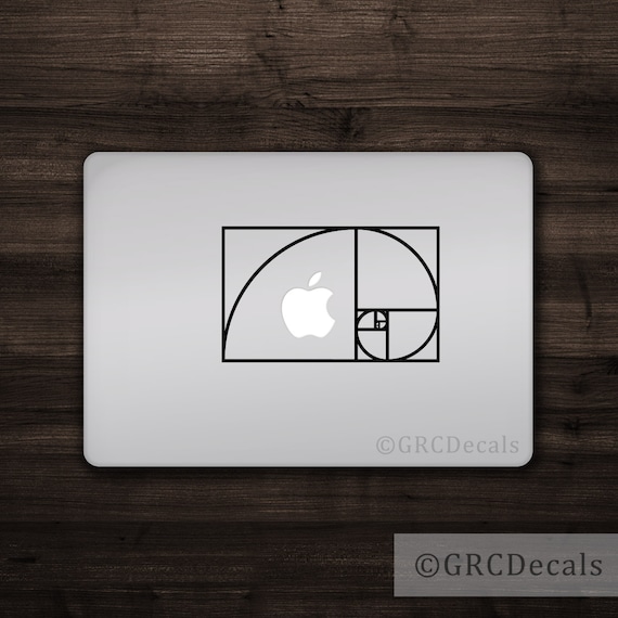 Fibonacci Spiral Mac Apple Logo Cover Laptop Vinyl Decal Etsy