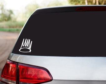 J Cole Crown Decal J Cole Crown Decal sticker Vinyl King Cole Car Window Decal Laptop Decal Hip Hop Decal Drake Rap Decal Macbook Decal