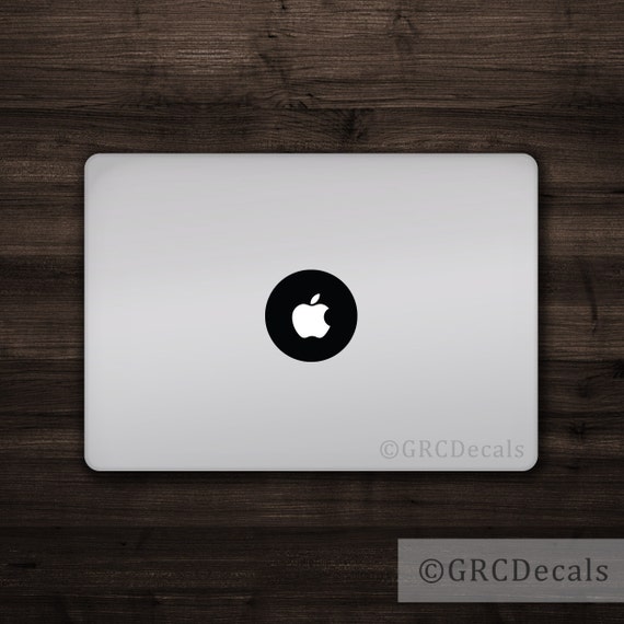 Small Apple Mac Apple Logo Cover Laptop Vinyl Decal Sticker Etsy
