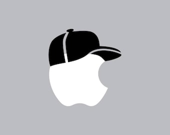 Baseball Cap - Mac Apple Logo Cover Laptop Vinyl Decal Sticker Macbook Unique Sports Hat