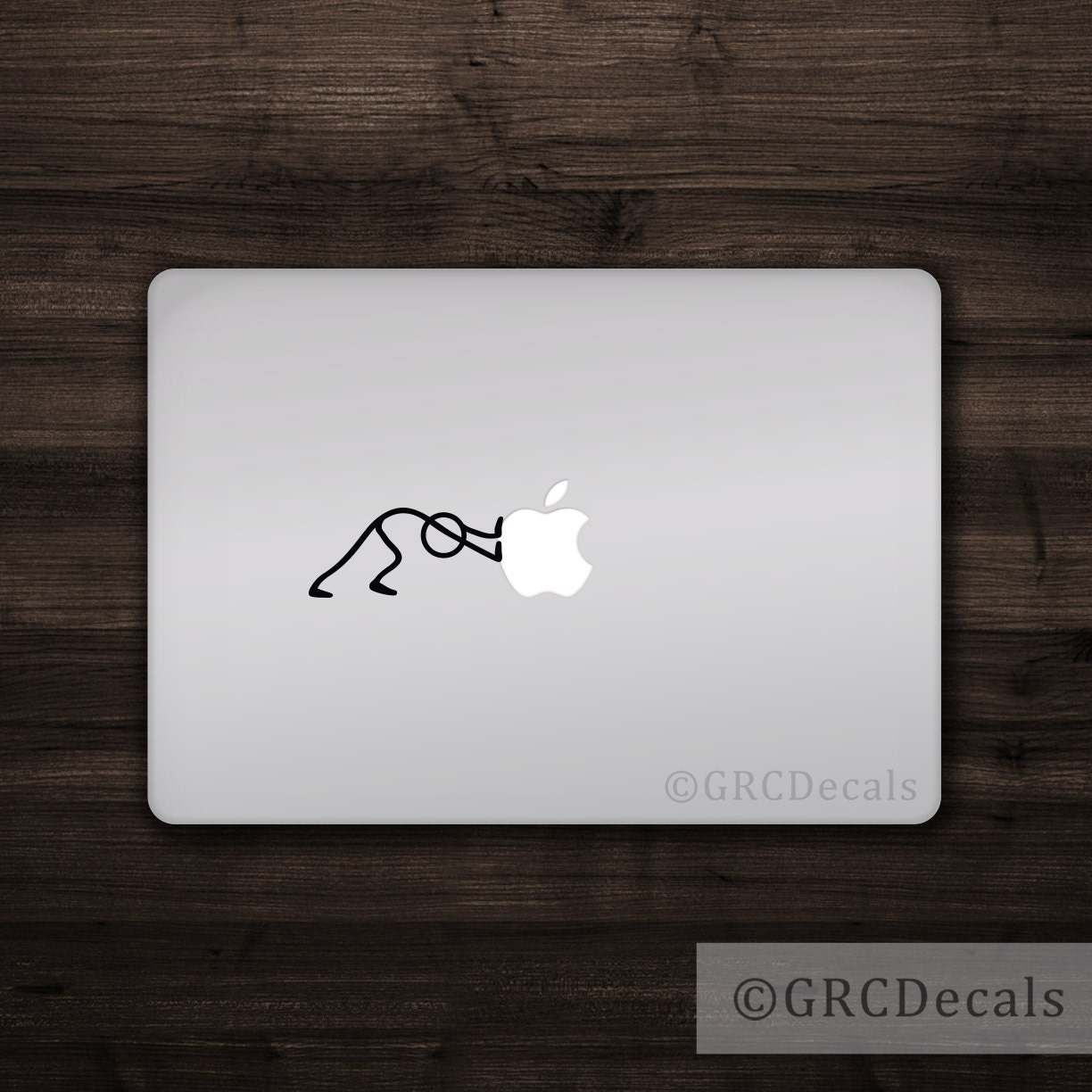 Stick Figure Pushing Mac Apple Logo Cover Laptop Vinyl Decal - Etsy Stick Figure Pushing Mac Apple Logo Cover Laptop Vinyl Decal - Etsy