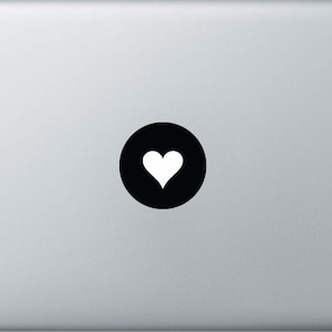 Hart - Mac Apple Logo Cover Laptop Vinyl Sticker Sticker Macbook Unieke Card Suit King Queen Jack Spade Diamond Club Red Black Poker Love